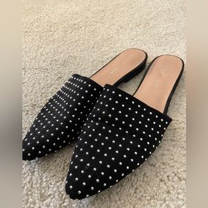Madden Girl Studded Black Gem Mules